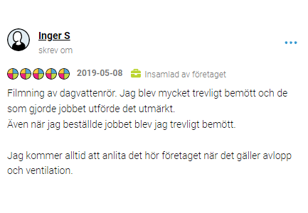 Recension - filmning av dagvattenrör